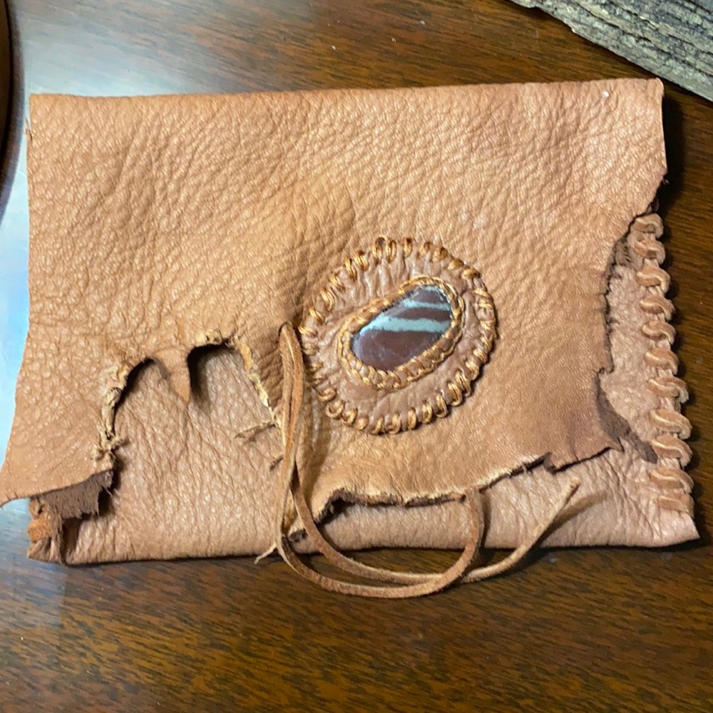 Handmade leather Oracle or Tarot card pouch